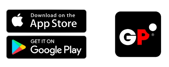 App Store · Google Play · GP